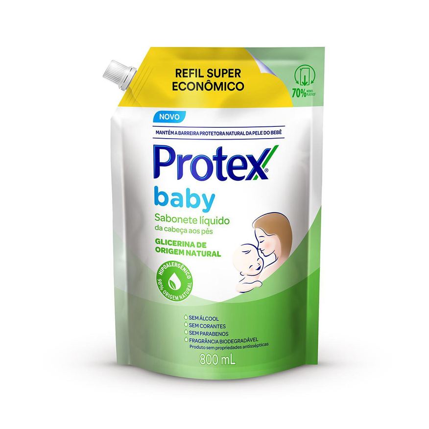 Protex Sabonete Líquido Infantil Baby Glicerina Refil 800ml