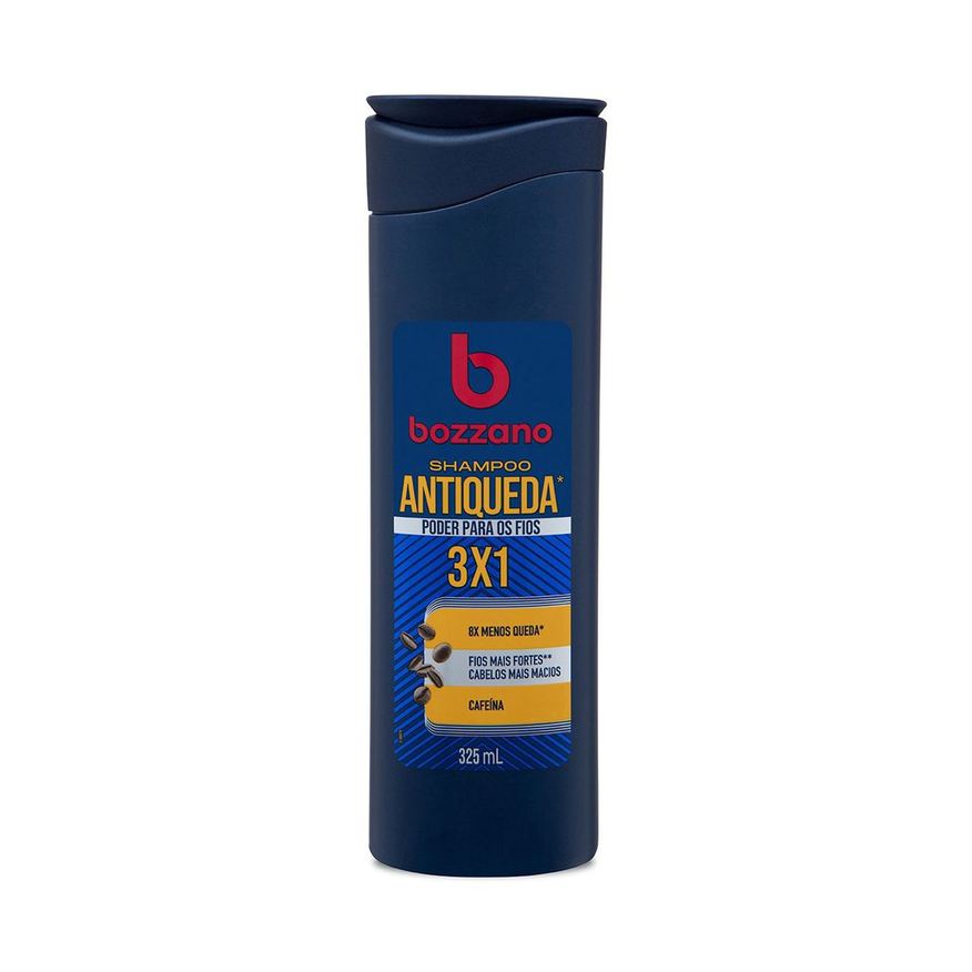 Bozzano Shampoo Antiqueda 3 x 1 Cafeína 325ml