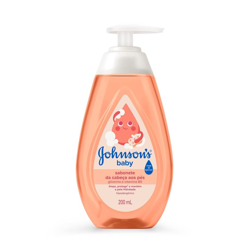 Johnsons Baby Sabonete Líquido Infantil Johnson's Baby Glicerina da Cabeça aos Pés 200ml