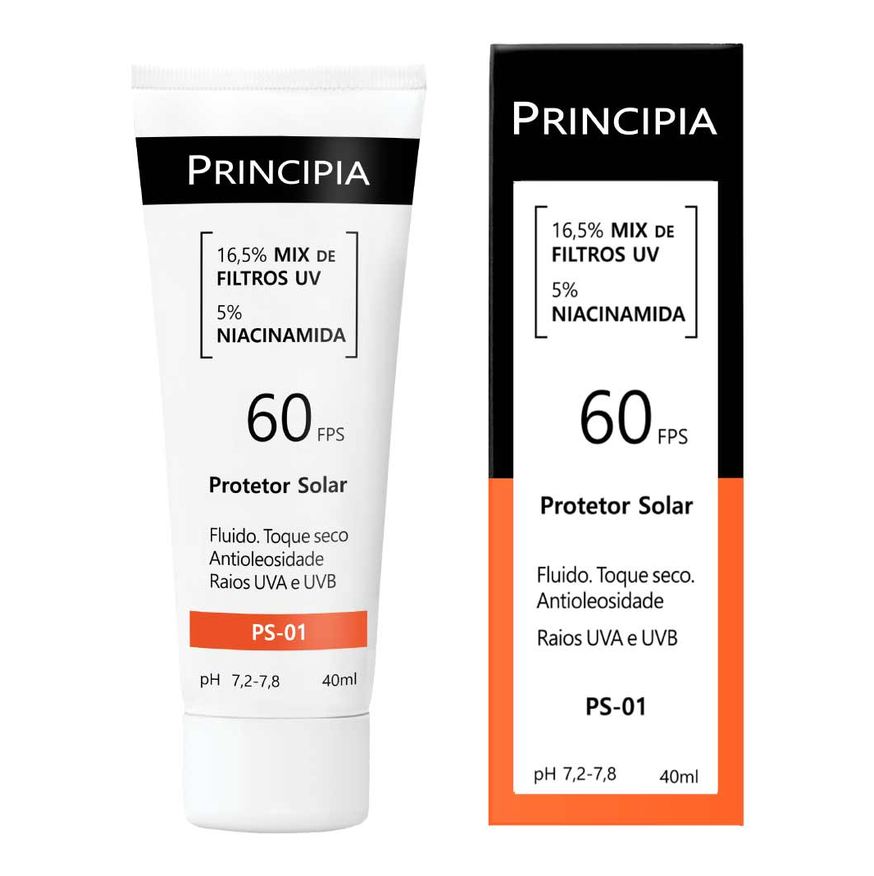 Principia Protetor Solar PS-01 FPS60 Mix de Filtros + Niacinamida 40ml