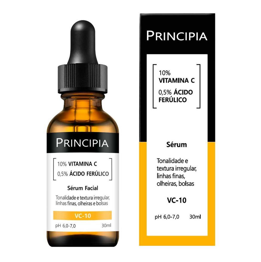 Principia Sérum Facial VC-10 com 10% Vitamina C e 0,5% Ácido Ferúlico 30ml