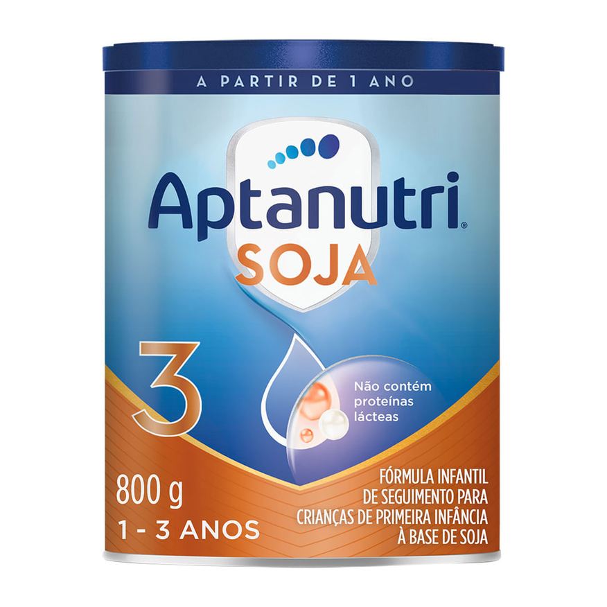 Aptanutri Fórmula Infantil Soja 3 Sem Lactose de 1 a 3 anos 800g