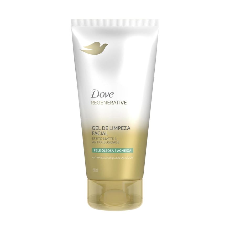 Dove Gel de Limpeza Facial Regenerative Antioleosidade Efeito Matte com Ácido Salicílico 150ml