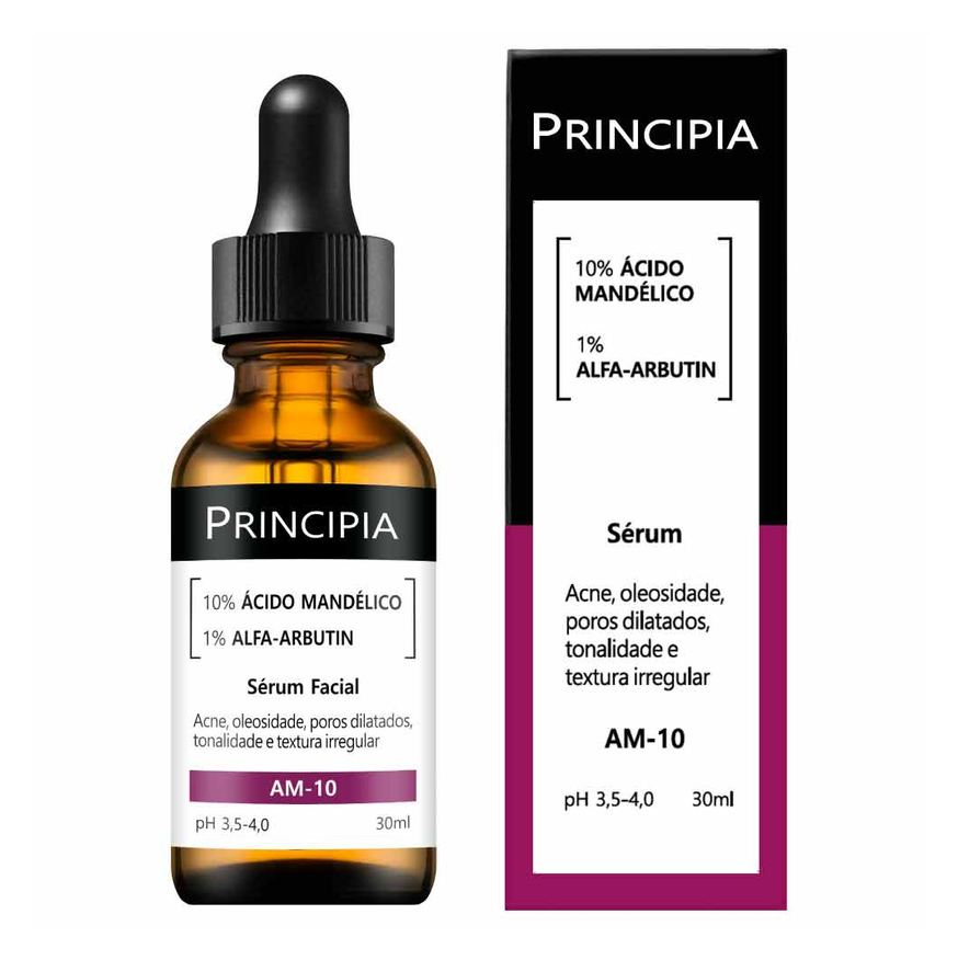 Principia Sérum Facial AM-10 com Ácido Mandélico 10% e Alfa Arbutin 1% 30ml