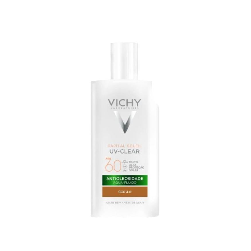 Capital Soleil Protetor Solar Facial Vichy UV-Clear FPS60 Antioleosidade Cor 4.0 40g