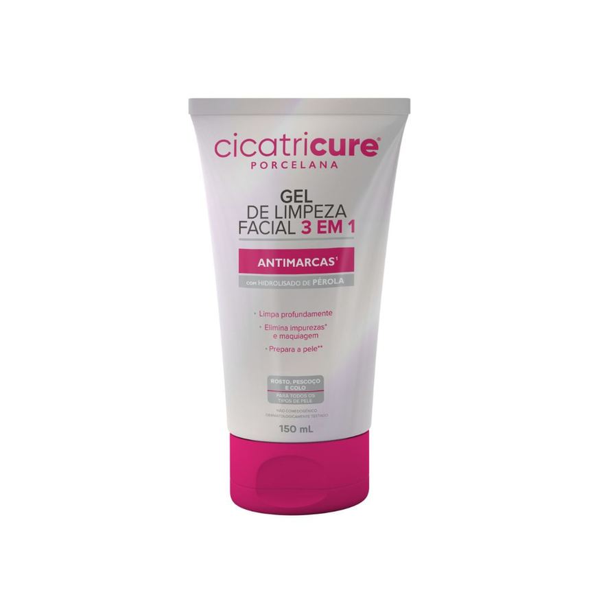 Cicatricure Gel de Limpeza Facial Porcelana Antimarcas 3 em 1 150ml