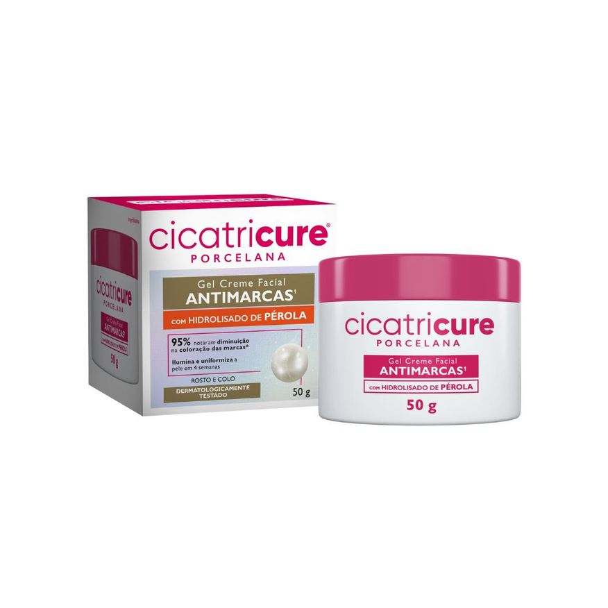 Cicatricure Gel Creme Facial Porcelana Antimarcas 50g