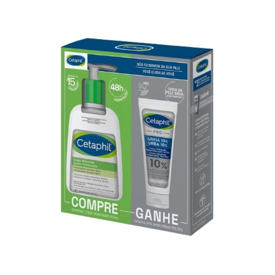 Cetaphil Kit Loção Hidratante 473ml 1 Unidade + Creme Restaurador para os Pés Cetaphil Pro Ureia 10% 60g 1 Unidade