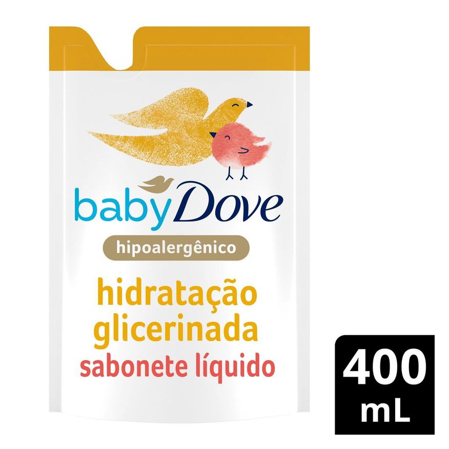 Baby Dove Sabonete Líquido Infantil Hidratação Glicerinada Refil 400ml
