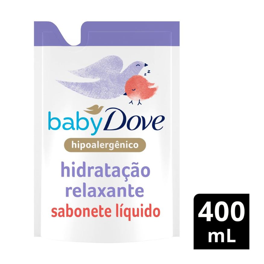 Baby Dove Sabonete Líquido Infantil Hidratação Glicerinada Relaxante Refil 400ml