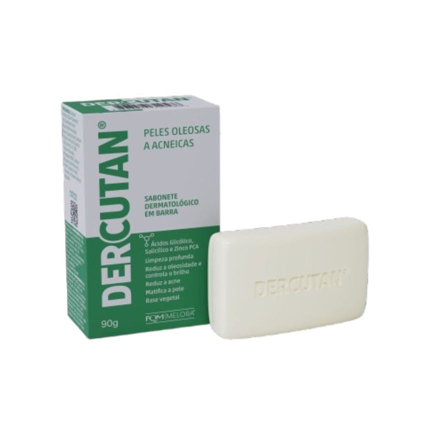 Dercutan Sabonete em Barra Dermatológico Pele Oleosa e Acneica 90g