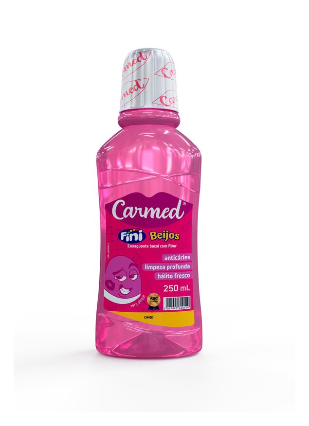 Carmed Enxaguante Bucal Fini Beijos com Flúor Zero Álcool 250ml