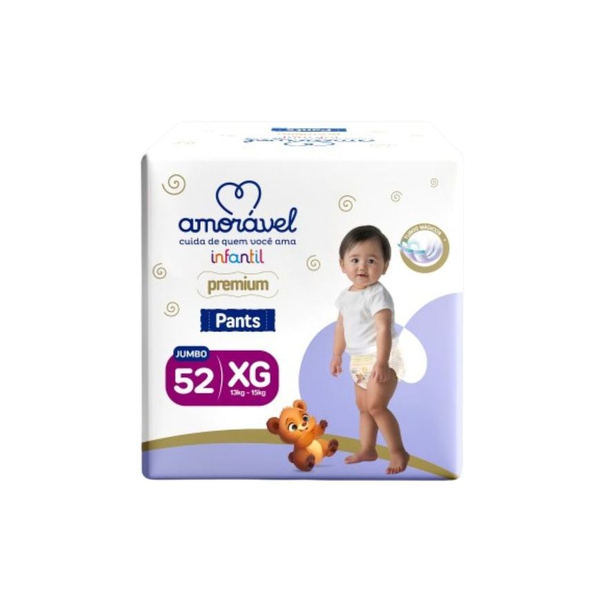 Amoravel Fralda Pants Xg 52 Unidades