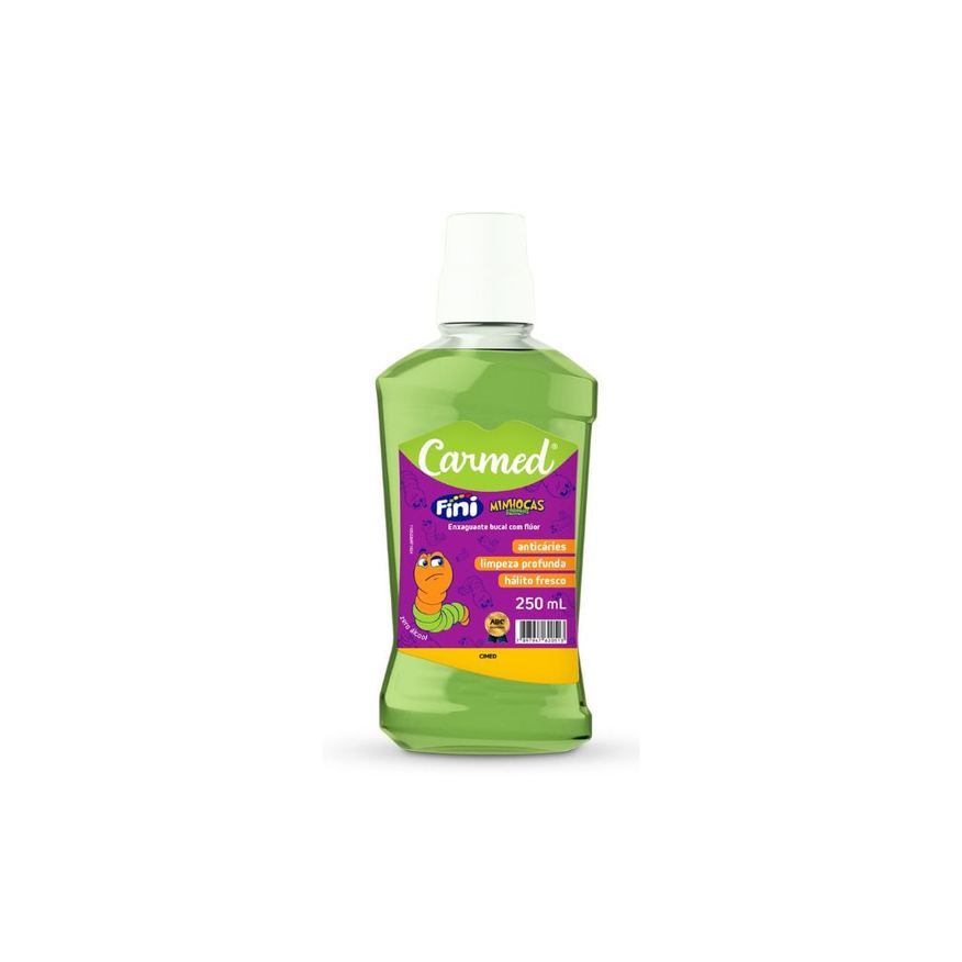 Carmed Enxaguante Bucal Fini Minhocas com Flúor Zero Álcool 250ml