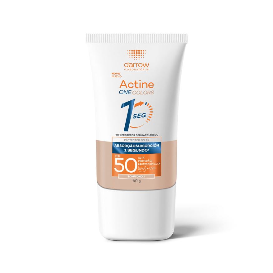 Darrow Protetor Solar Facial Actine Cor 1 One Colors Fps50 40g