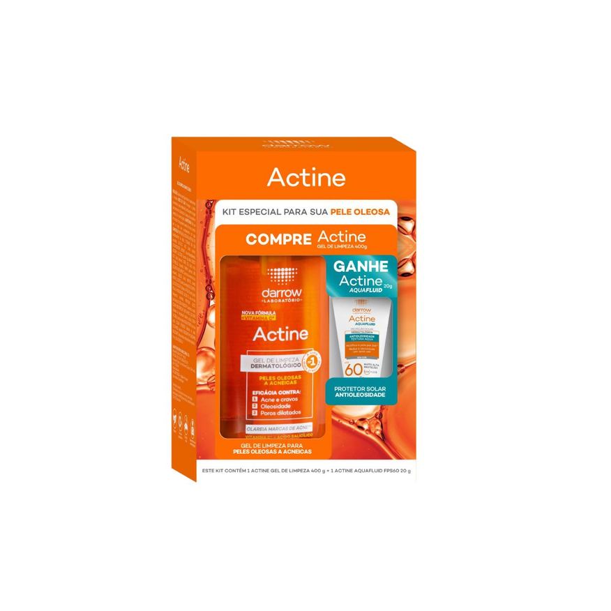 Actine Kit Gel De Limpeza Protetor Aquafluid Fps60 20g