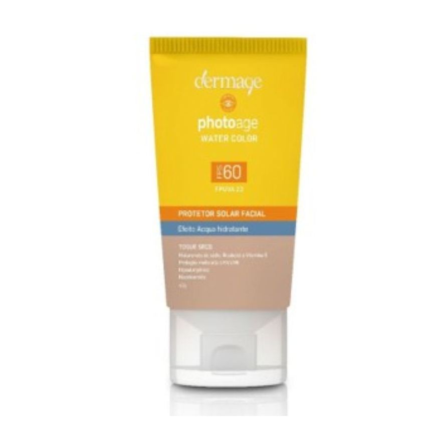Dermage Protetor Solar Facial Photoage Water Color Toque Seco Uva 23 Fps60 40g