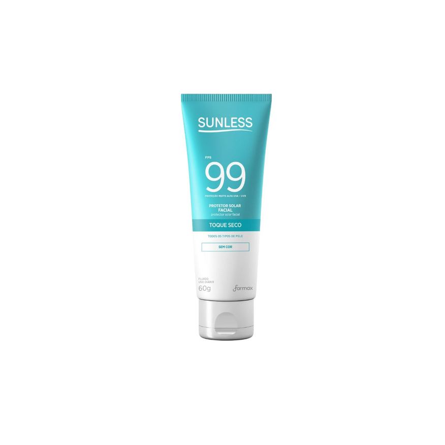 Sunless Protetor Solar Facial Toque Seco Sem Cor 99fps 60g