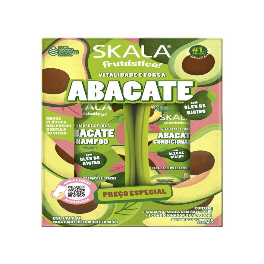 Skala Kit Abacate Shampoo 325ml + Condicionador 200ml