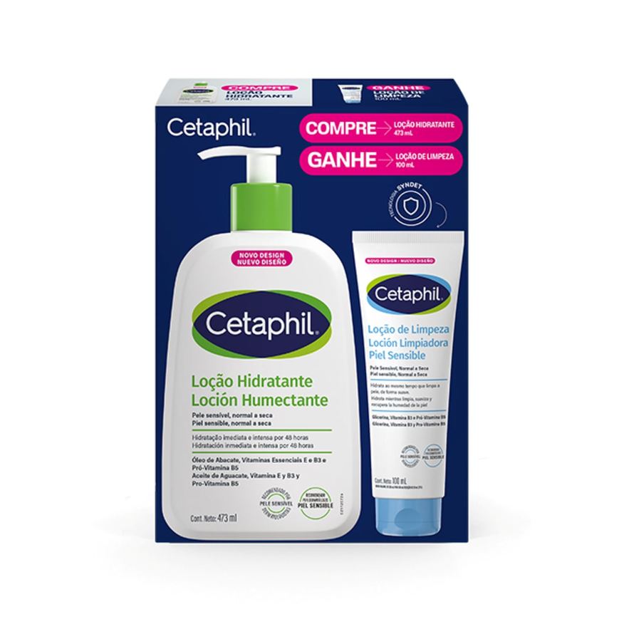 Cetaphil Kit Hidratação Corporal Loção Hidratante 473ml + Loção De Limpeza 100ml