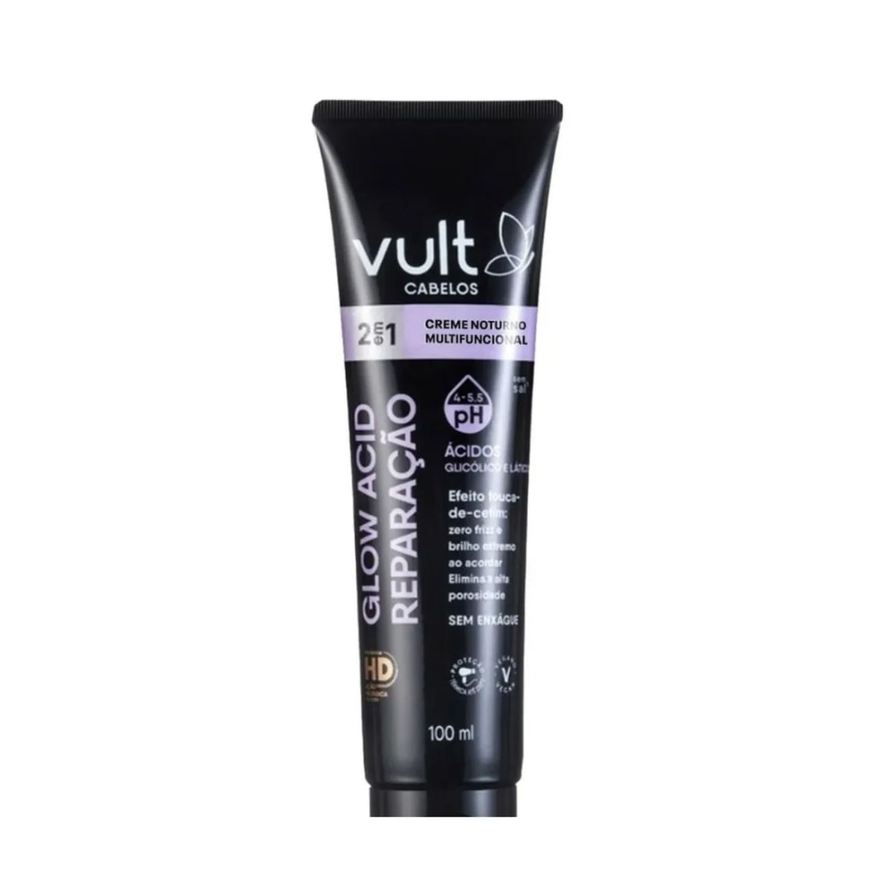 Vult Creme Finalizador Noturno Multifuncional 2 Em 1 Glow Acid Reparação 100ml