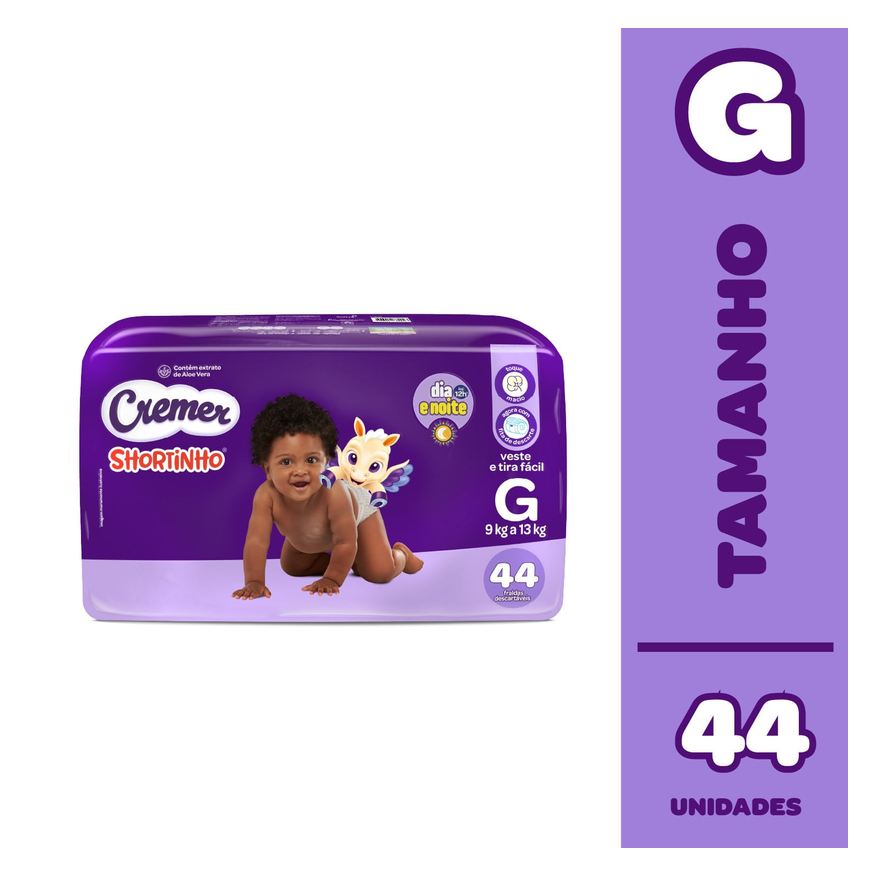 Cremer Fralda Shortinho Dia E Noite G 44 Unidades