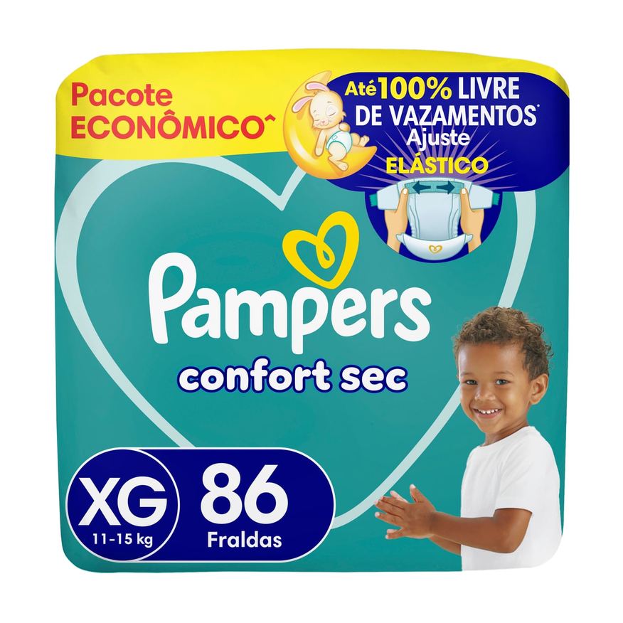 Pampers Fralda Confort Sec Xg 86 Unidades