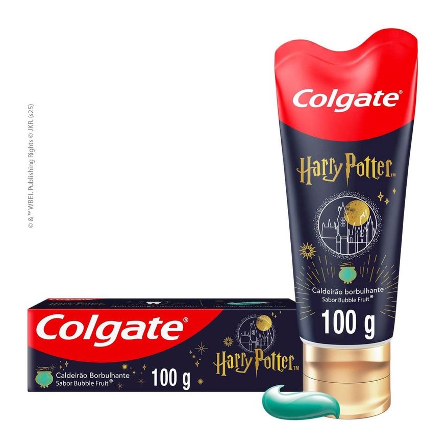 Colgate Gel Dental Infantil Com Flúor Sabor Bubble Fruit Harry Potter 100g