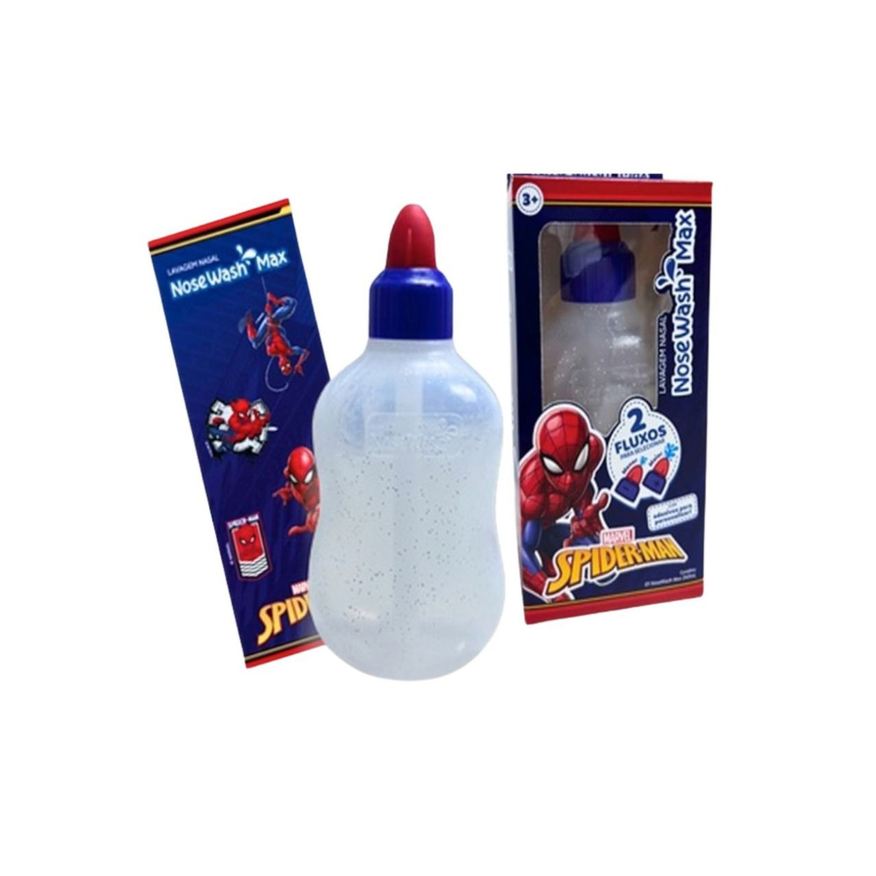 Nosewash Dispositivo De Lavagem Nasal Max Infantil Homem Aranha 240ml