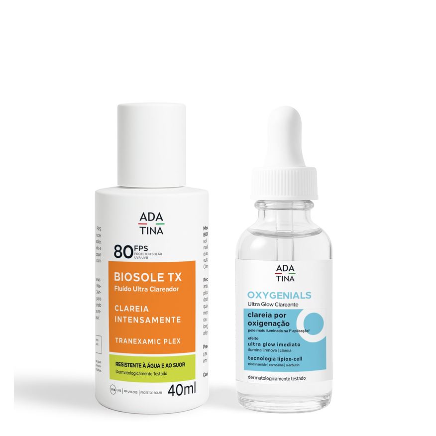 Ada Tina Italy Kit Clareador Manchas Oxygenials Ultra Glow Biosole TX FPS80