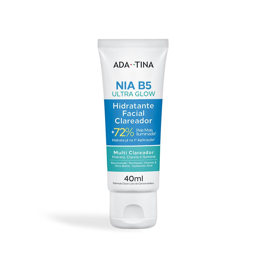 Ada Tina Italy Hidratante Facial Clareador Ada Tina Nia B5 Ultra Glow 40ml