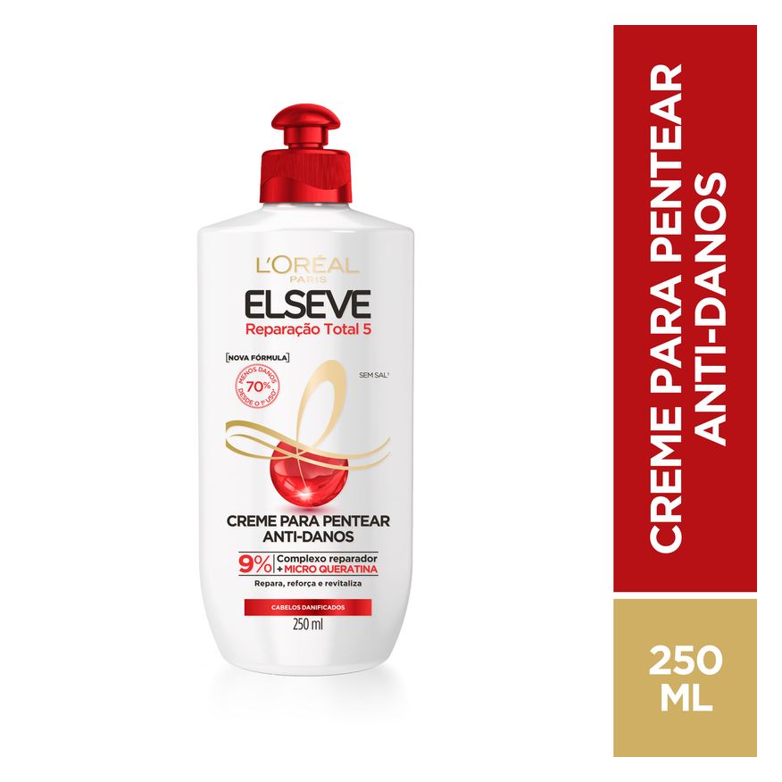 Elseve Creme de Pentear Reparação Total 5 Anti-danos 250ml