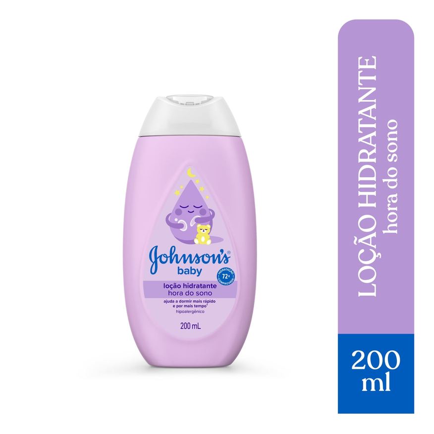 Johnsons Baby Loção Hidratante Infantil Johnson's Baby Hora do Sono Hipoalergênica 200ml