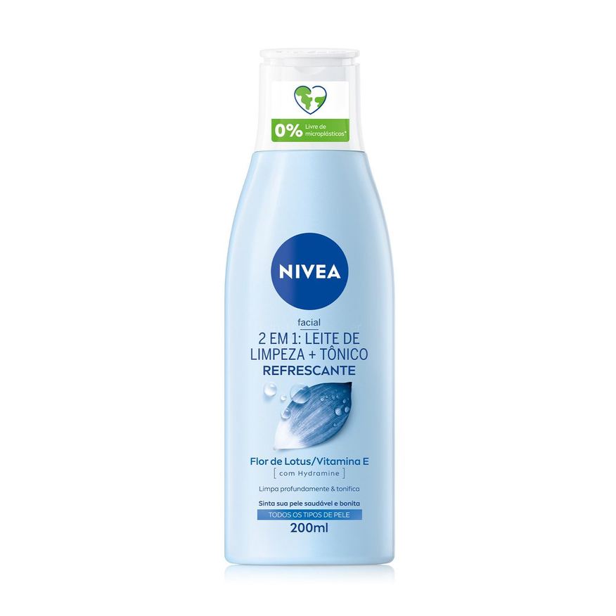 Nivea Loção Facial Visage Leite de Limpeza e Tônico 2 em 1 200ml