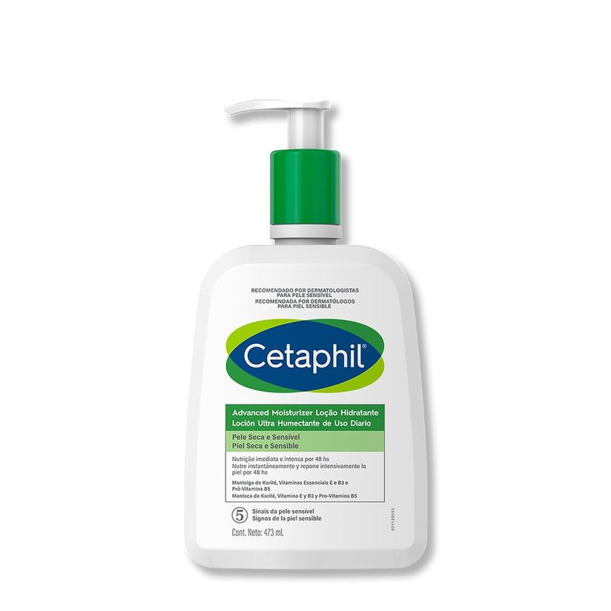 Cetaphil Loção Corporal Advanced Moisturizer Hidratante Peles Secas e Sensíveis 473ml