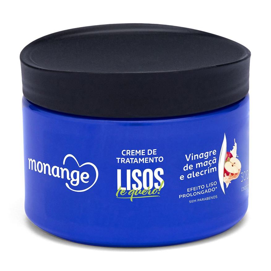 Monange Creme de Tratamento Capilar Lisos Te Quero Vinagre de Maçã e Alecrim 300g