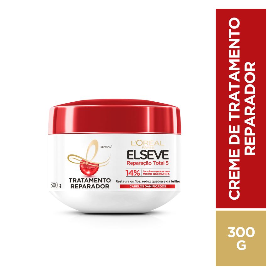 Elseve Creme de Tratamento Capilar Reparação Total 5 Reparador 300g