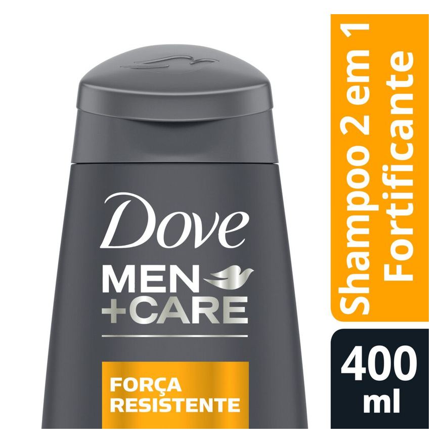 Dove Shampoo Men Care 2 Em 1 Força Resistente 400ml