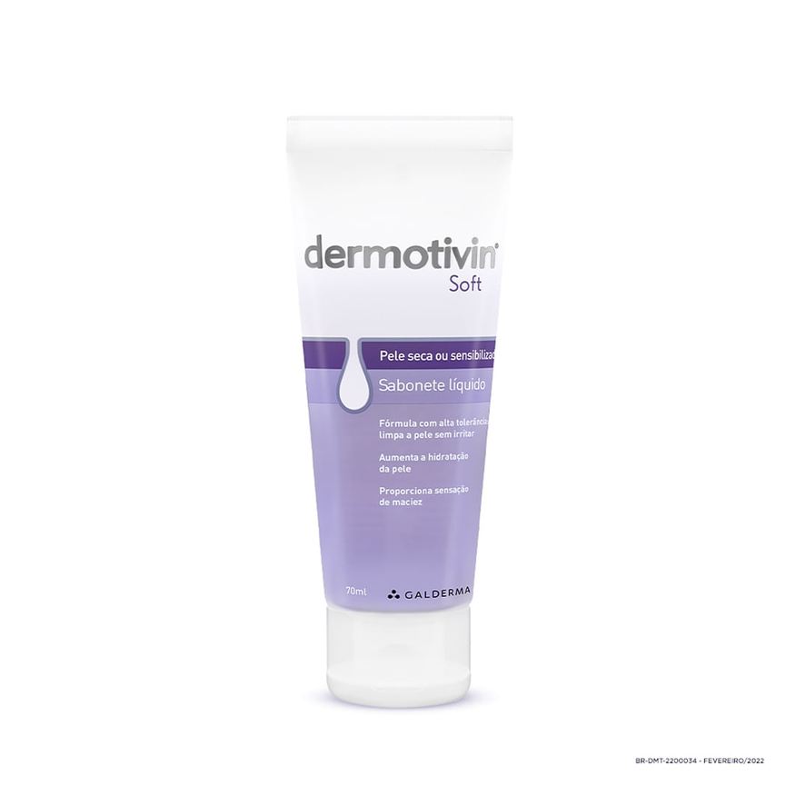 Dermotivin Sabonete Líquido Facial Soft Pele Seca ou Sensibilizada 70ml