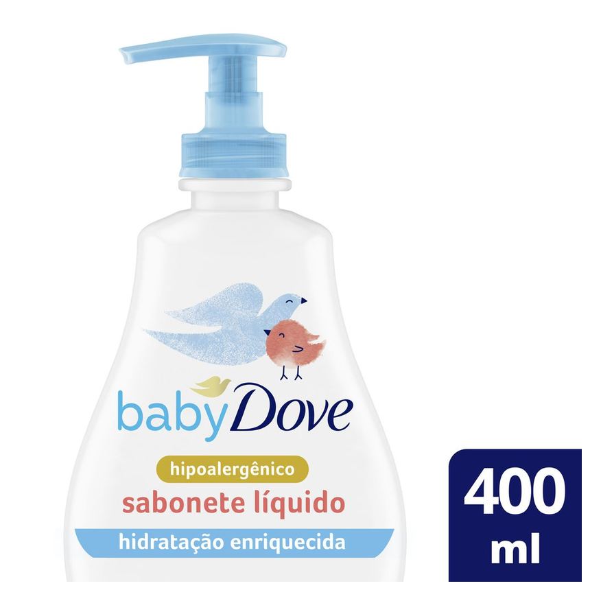 Dove Sabonete Líquido Infantil Baby Hidratação Enriquecida da Cabeça aos Pés 400ml