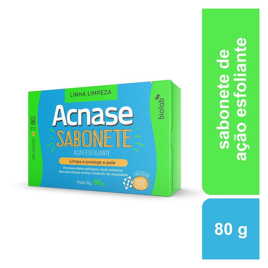 Acnase Sabonete em Barra Facial Clean Esfoliante 80g