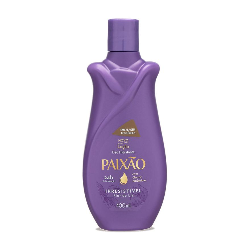 Paixao Hidratante Paixão Irresistível com Óleo de Amêndoas ação desodorante 400ml