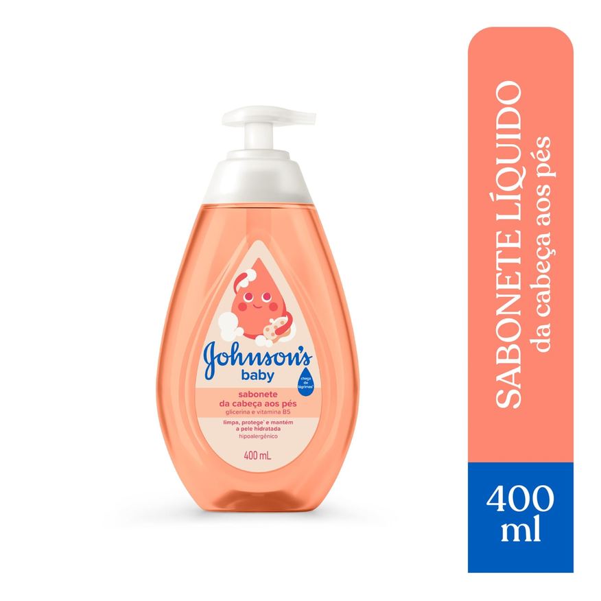 Johnsons Baby Sabonete Líquido Infantil Johnson's Baby Glicerina da Cabeça aos Pés 400ml