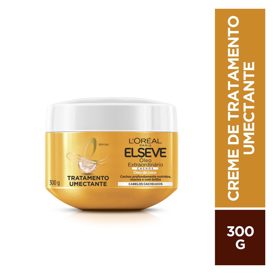 Elseve Creme de Tratamento Capilar Óleo Extraordinário Cachos Umectação 300ml