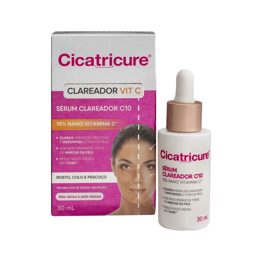 Genomma Sérum Facial Cicatricure Clareador com 10% de Vitamina C 30ml
