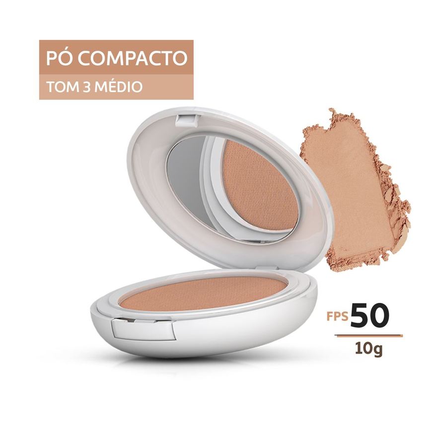 Episol Protetor Solar Facial Color FPS50 Morena Pó Compacto 10g
