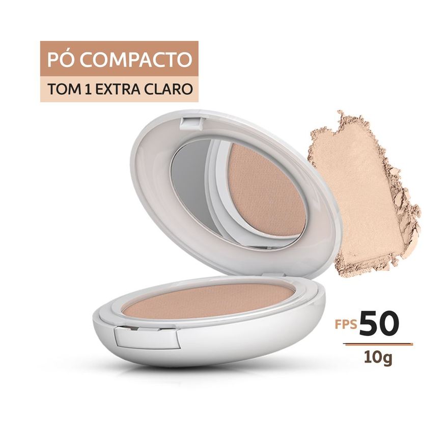 Episol Protetor Solar Pó Compacto FPS 50 Mantecorp Color Pele Extra Clara 10g
