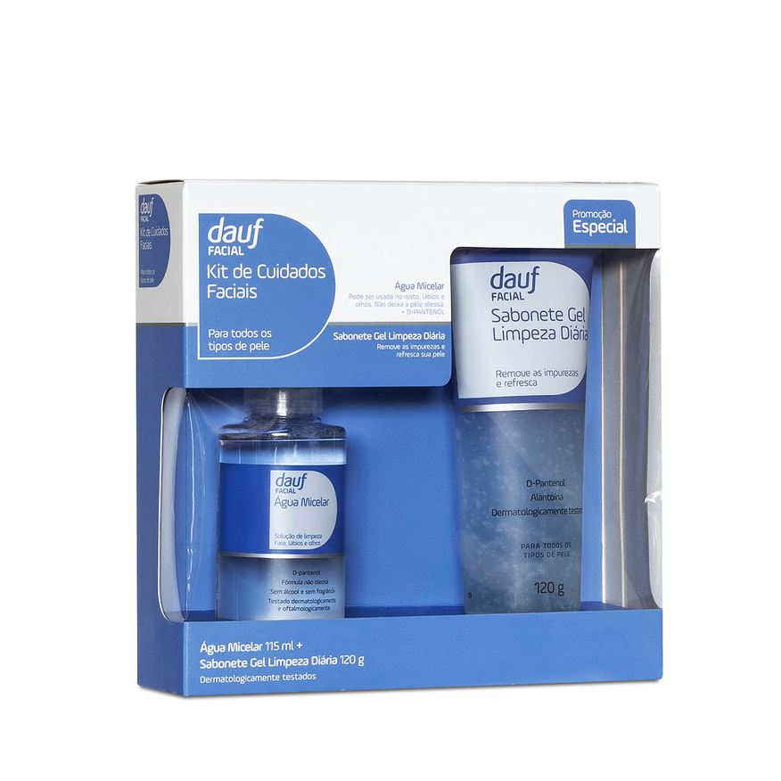 Dauf Kit Sabonete Facial Gel 120g + Água Micelar 115ml