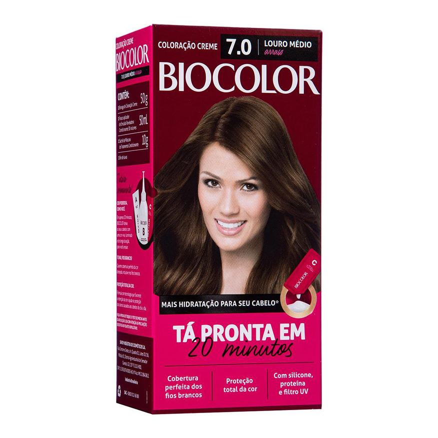 Biocolor Tinta De cabelo mini Kit Louro Arraso 7.0
