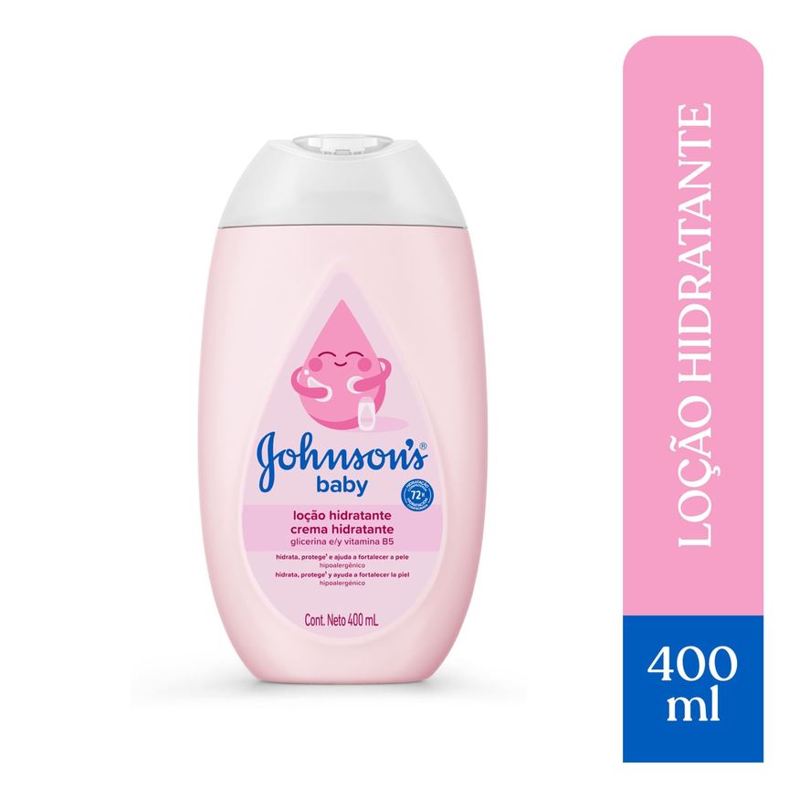 Johnsons Baby Loção Hidratante Infantil Johnson's Baby Uso Diário Hipoalergênico 400ml